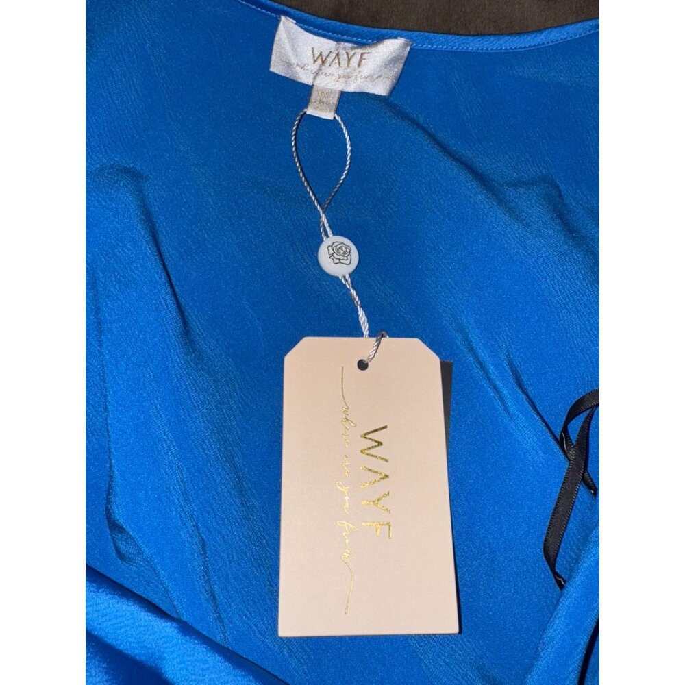 WAYF Womens Blue Cowl Neck Maxi Dress Size XXL - Picture 4 of 12